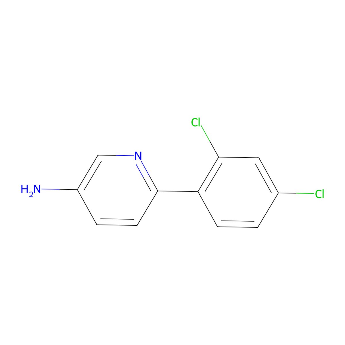 6-(2,4-Dichlorophenyl)pyridin-3-amine molecular structure, CAS 1357165-68-4