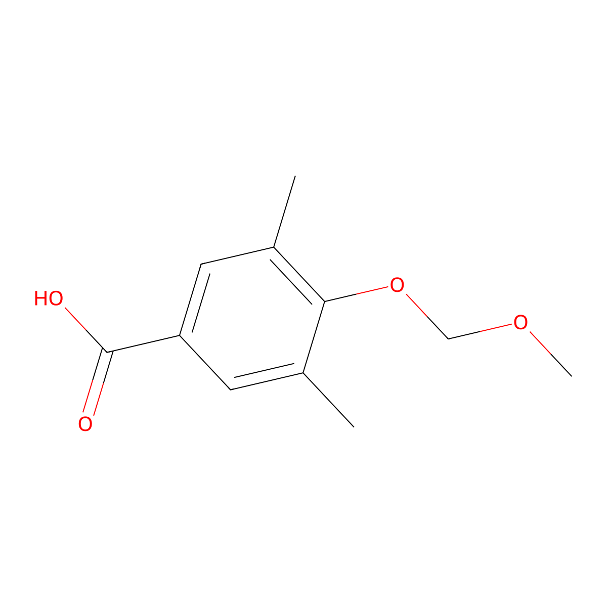 4-(Methoxymethoxy)-3,5-dimethylbenzoic acid molecular structure, CAS 1357167-27-1