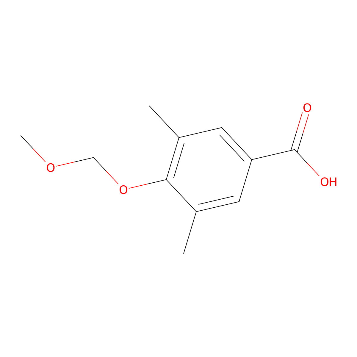 4-(Methoxymethoxy)-3,5-dimethylbenzoic acid molecular structure, CAS 1357167-27-1
