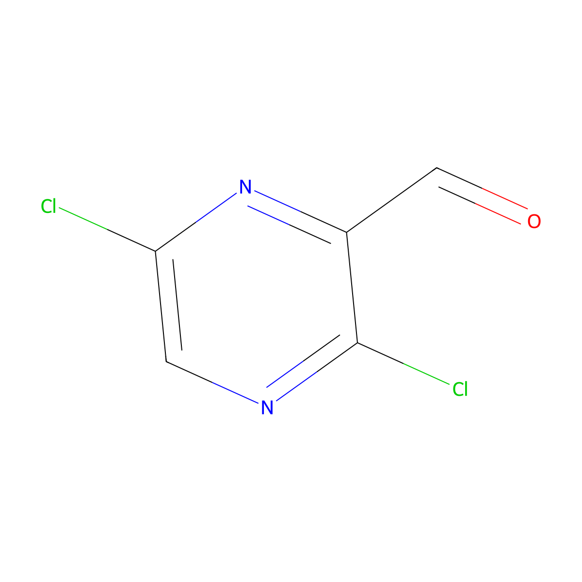 3,6-Dichloropyrazine-2-carbaldehyde molecular structure, CAS 1357172-39-4