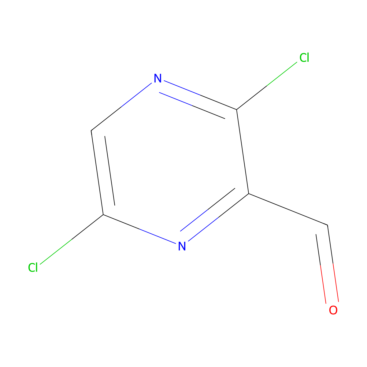 3,6-Dichloropyrazine-2-carbaldehyde molecular structure, CAS 1357172-39-4
