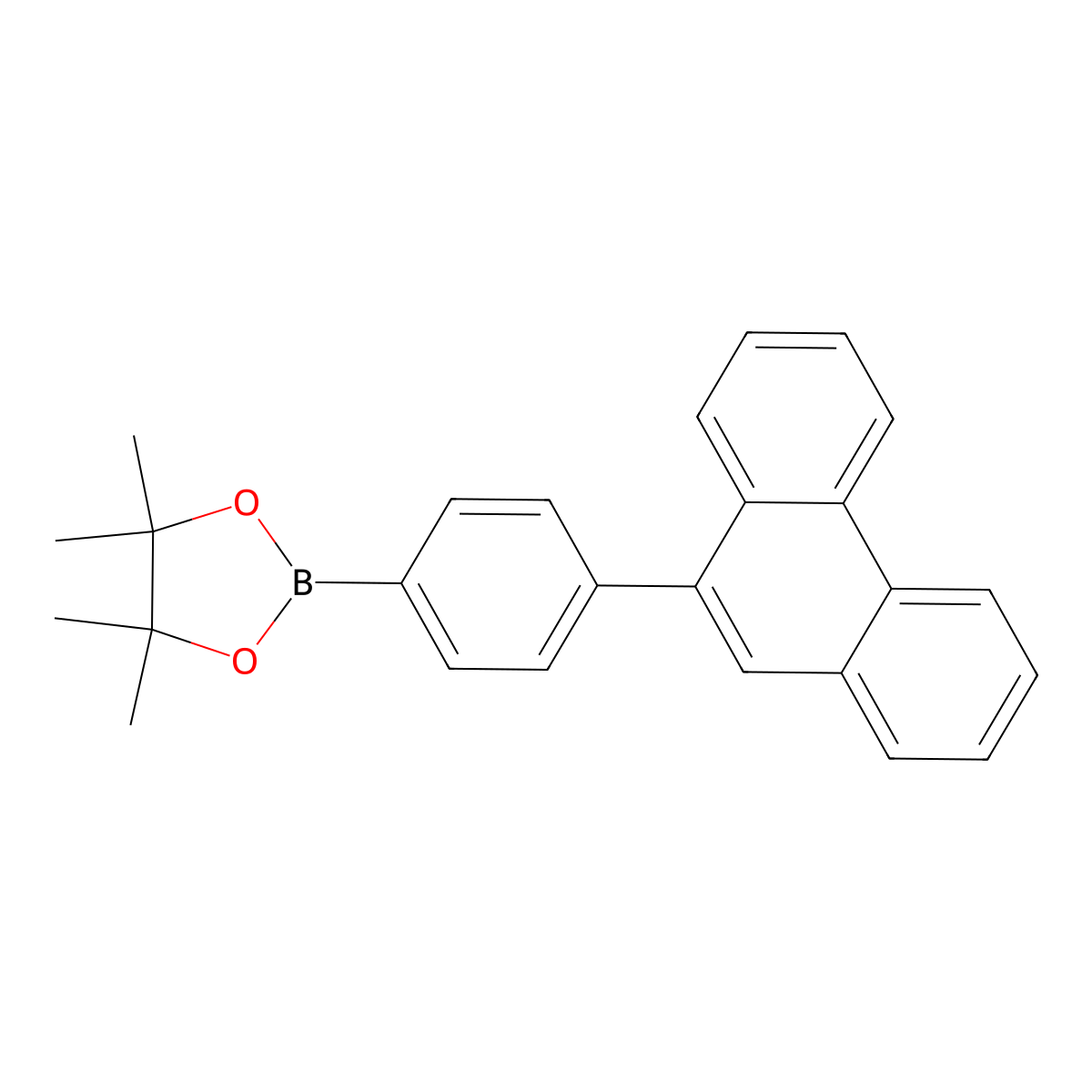 4,4,5,5-Tetramethyl-2-[4-(9-phenanthrenyl)phenyl]-1,3,2-dioxaborolane molecular structure, CAS 1357178-29-0