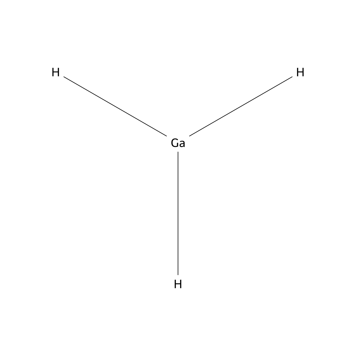 Gallium hydride (GaH3) molecular structure, CAS 13572-93-5