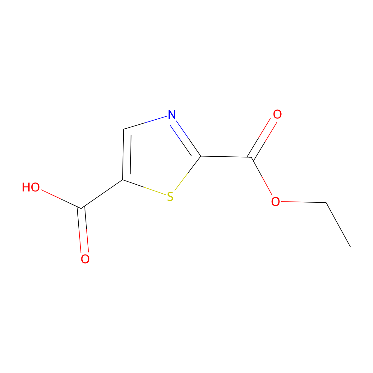 2-(Ethoxycarbonyl)-1,3-thiazole-5-carboxylic acid molecular structure, CAS 1357247-55-2