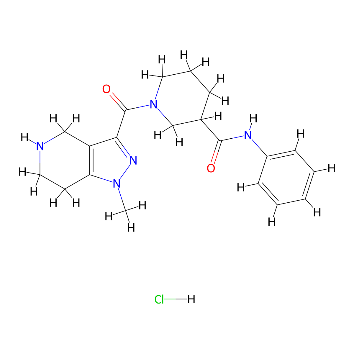 1-[(1-methyl-4,5,6,7-tetrahydro-1H-pyrazolo[4,3-c]pyridin-3-yl)carbonyl]-N-phenylpiperidine-3-carboxamide hydrochloride molecular structure, CAS 1357252-35-7