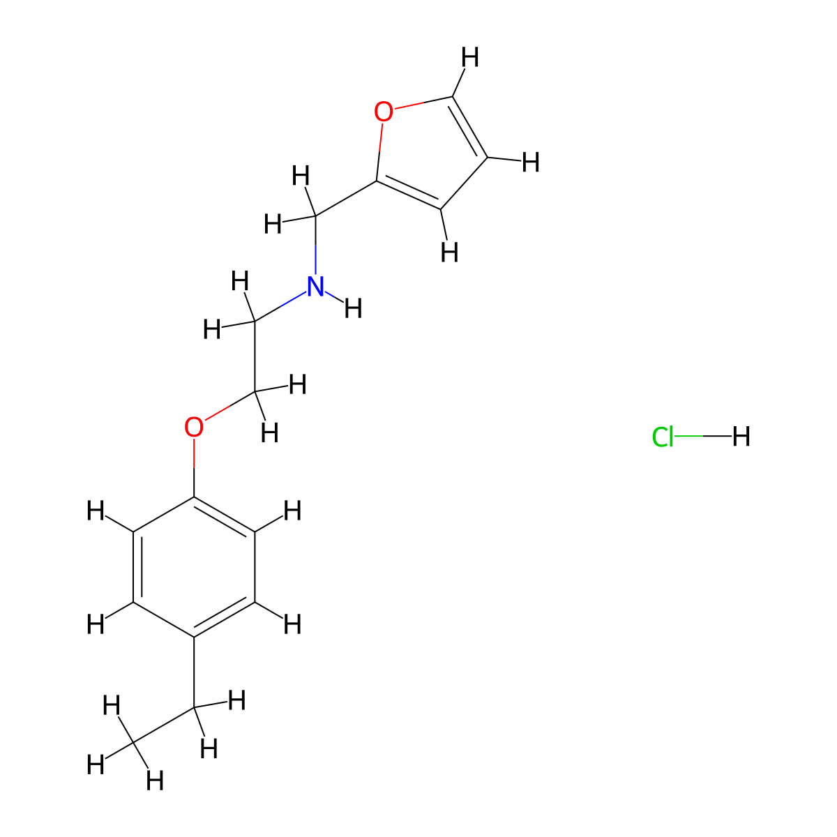 2-(4-Ethylphenoxy)-N-(2-furylmethyl)-1-ethanamine hydrochloride molecular structure, CAS 1357252-37-9