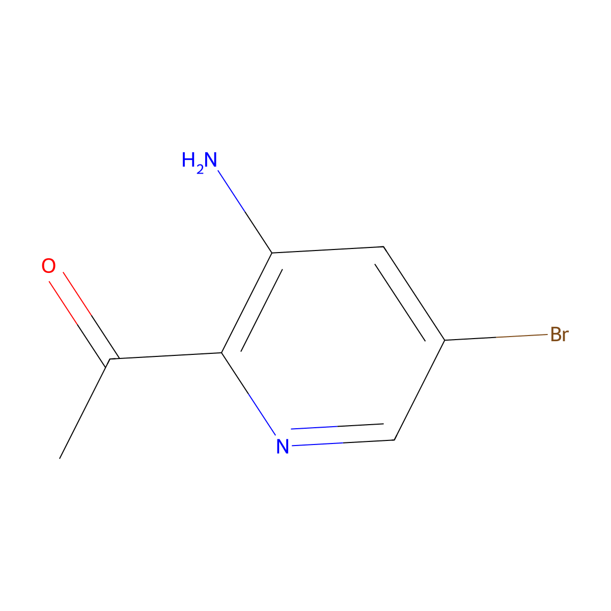 1-(3-Amino-5-bromopyridin-2-YL)ethanone molecular structure, CAS 1357259-50-7