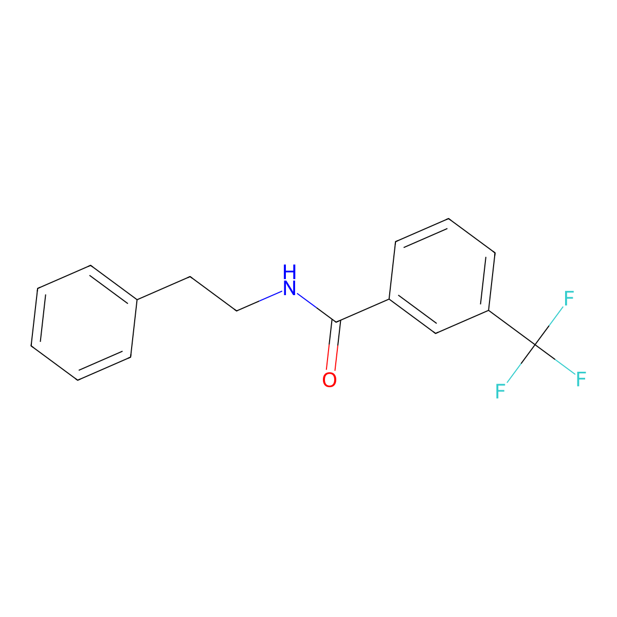 N-(2-phenylethyl)-3-(trifluoromethyl)benzamide molecular structure, CAS 135726-92-0