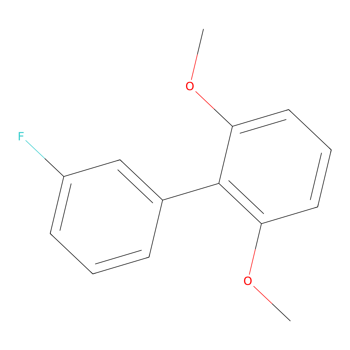 3'-Fluoro-2,6-dimethoxy-1,1'-biphenyl molecular structure, CAS 1357265-98-5
