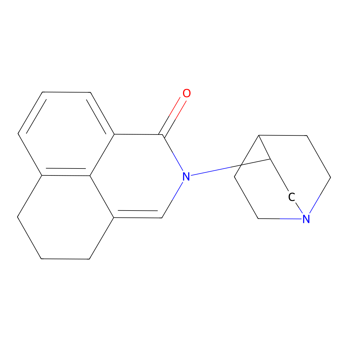 2-((3S)-1-Azabicyclo(2.2.2)oct-3-yl) 2,4,5,6-tetrahydro-1H-benzo(de)isoquinolin-1-one molecular structure, CAS 135729-56-5