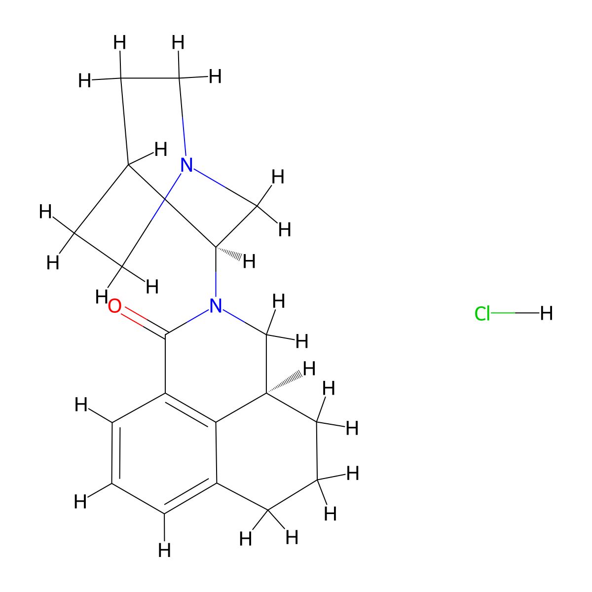 Palonosetron Hydrochloride molecular structure, CAS 135729-62-3