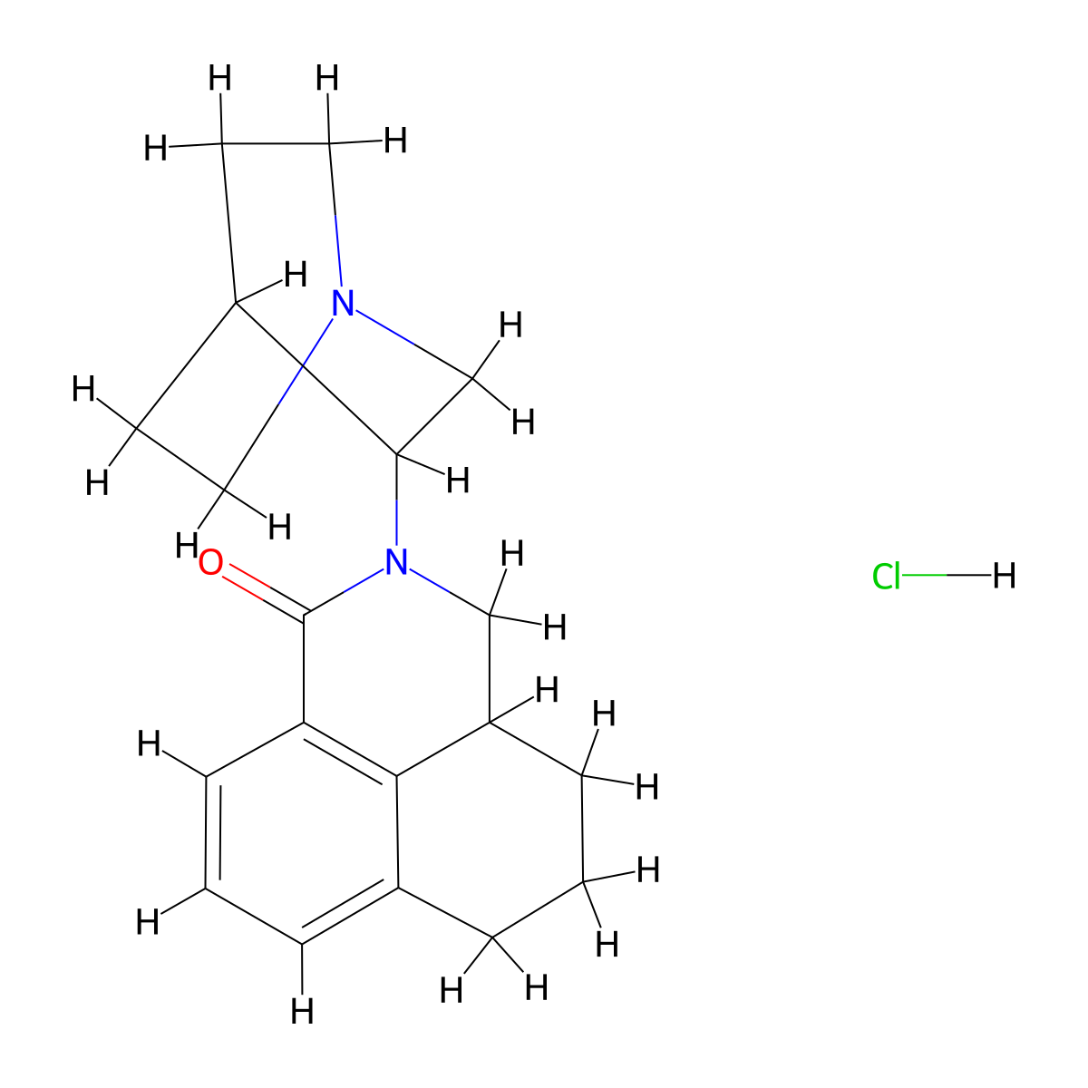 2-(Quinuclidin-3-yl)-2,3,3a,4,5,6-hexahydro-1h-benzo[de]isoquinolin-1-one hydrochloride molecular structure, CAS 135729-74-7