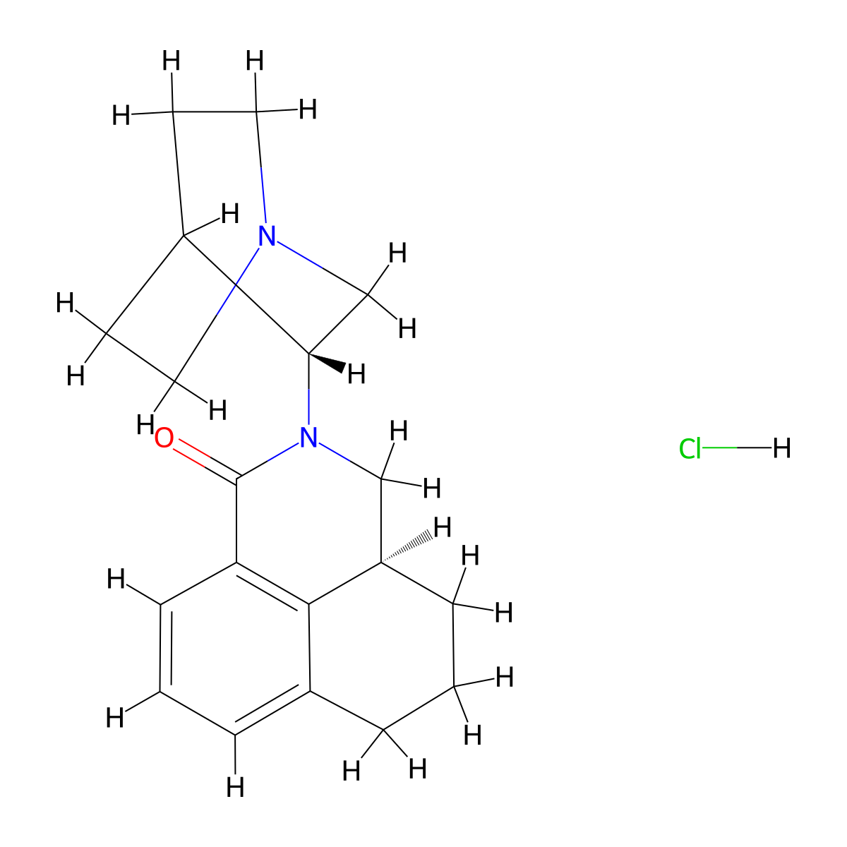 Palonosetron hydrochloride, (3R)- molecular structure, CAS 135729-76-9