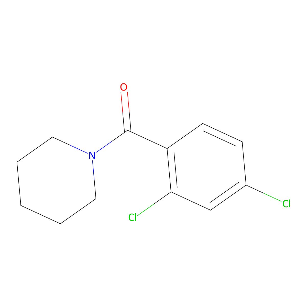 (2,4-Dichlorophenyl)(piperidin-1-yl)methanone molecular structure, CAS 13573-27-8