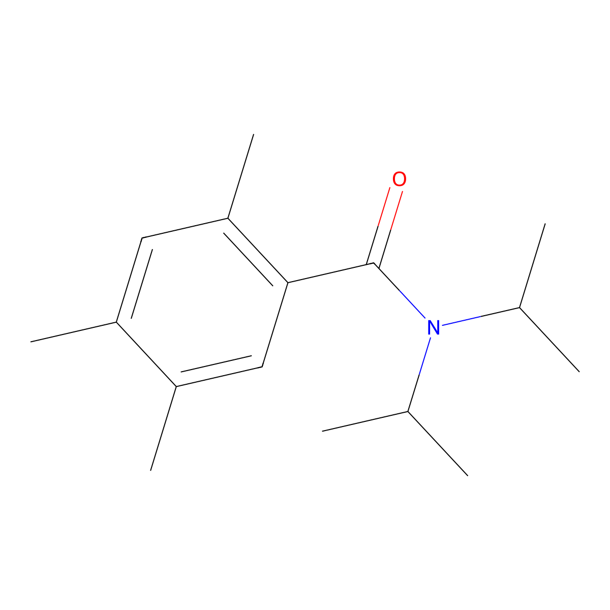 2,4,5-Trimethyl-N,N-bis(1-methylethyl)benzamide molecular structure, CAS 1357306-60-5
