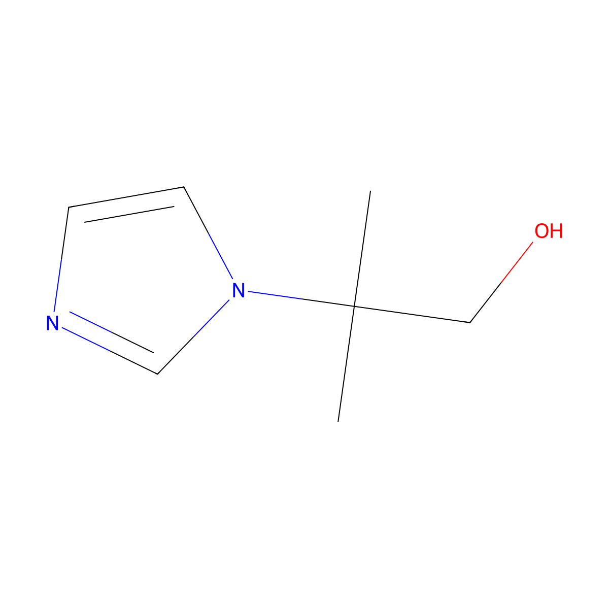 2-(1H-imidazol-1-yl)-2-methylpropan-1-ol molecular structure, CAS 1357349-09-7
