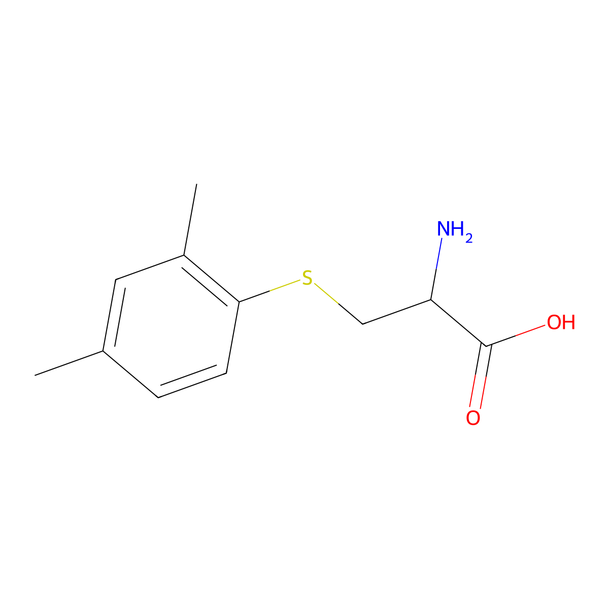 S-(2,4-Dimethylbenzene)-D,L-cysteine molecular structure, CAS 1357350-92-5