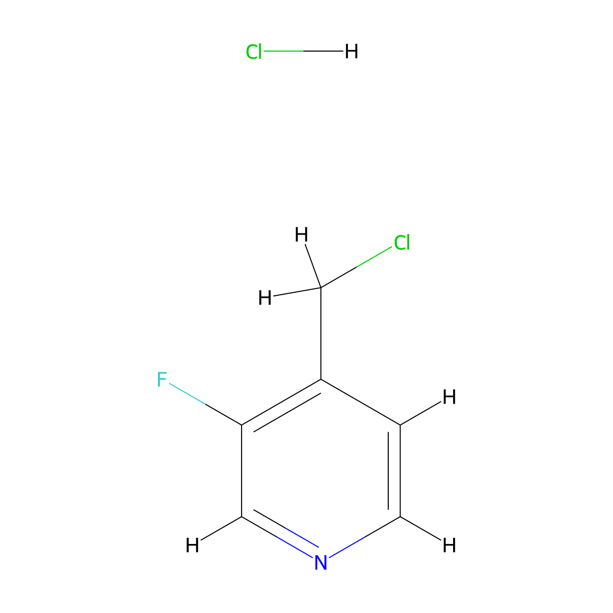 4-(Chloromethyl)-3-fluoropyridine hydrochloride molecular structure, CAS 1357351-91-7