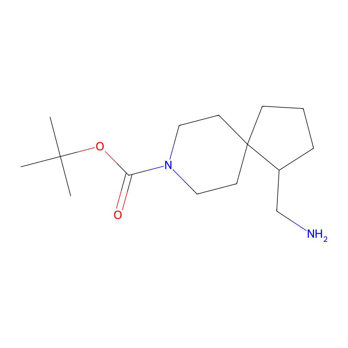 1-Aminomethyl-8-aza-spiro[4.5]decane-8-carboxylic acid tert-butyl ester molecular structure, CAS 1357352-01-2