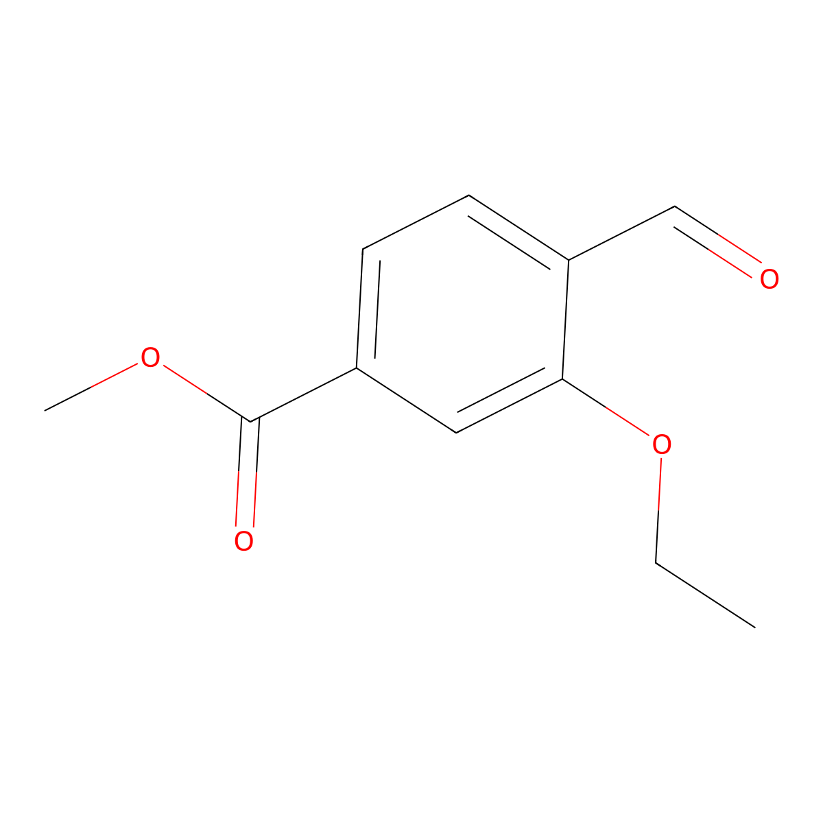 Methyl 3-ethoxy-4-formylbenzoate molecular structure, CAS 1357352-32-9
