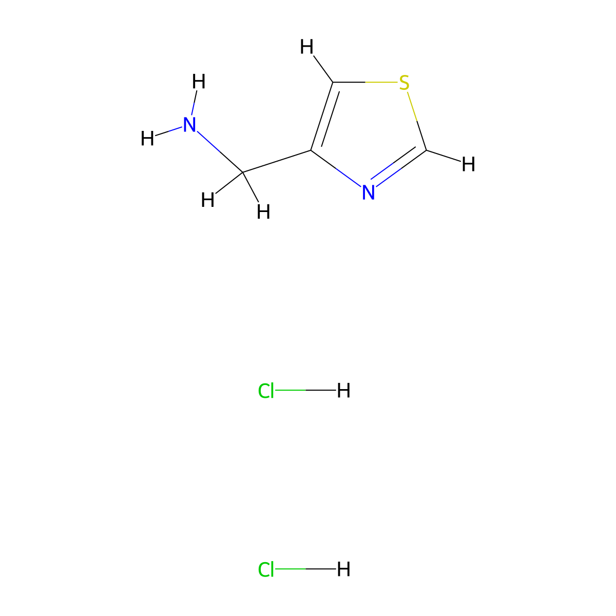 (1,3-Thiazol-4-ylmethyl)amine dihydrochloride molecular structure, CAS 1357352-51-2