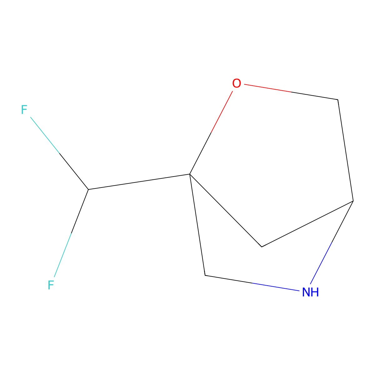 2-Oxa-5-azabicyclo[2.2.1]heptane, 1-(difluoromethyl)- molecular structure, CAS 1357352-57-8