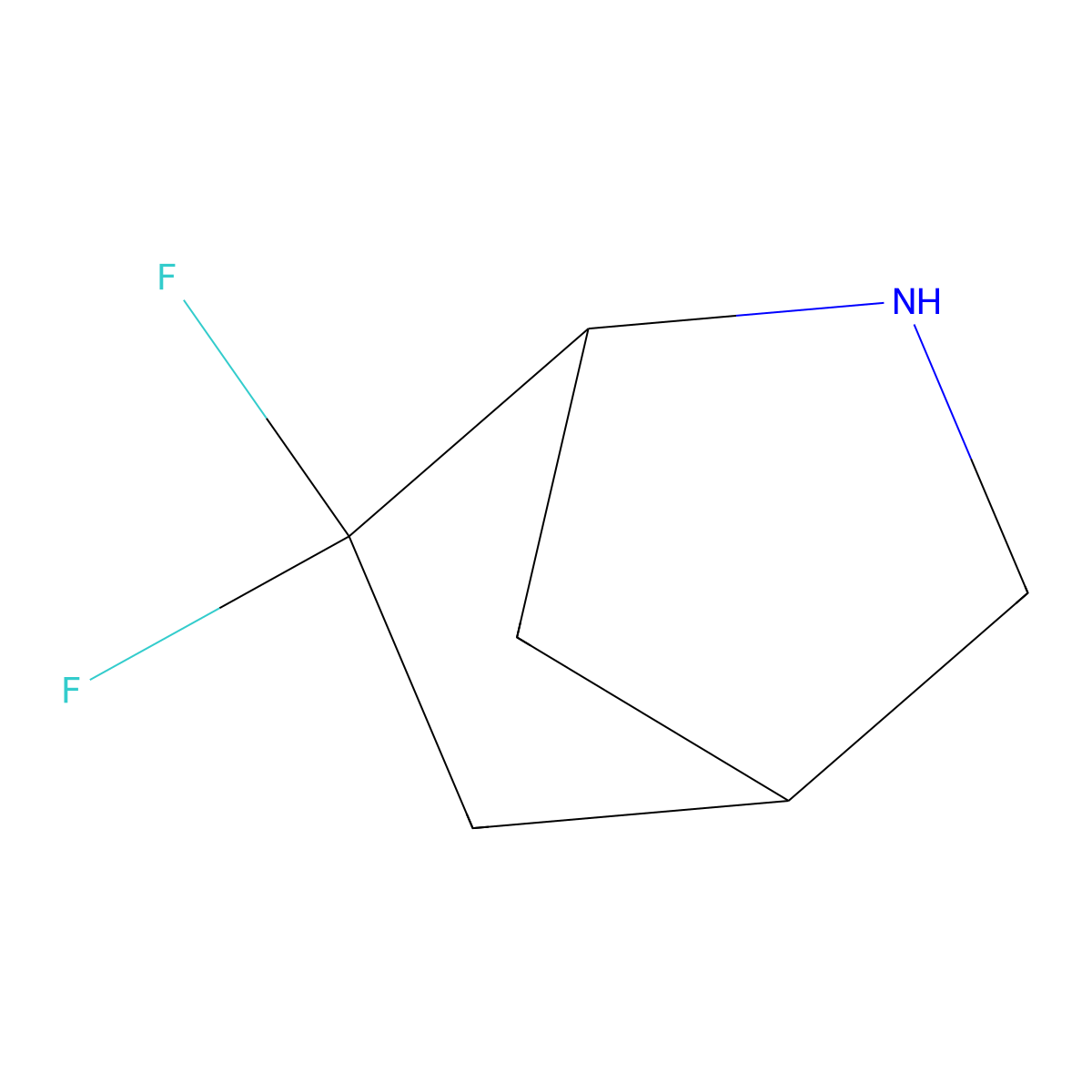 6,6-Difluoro-2-azabicyclo[2.2.1]heptane molecular structure, CAS 1357352-59-0