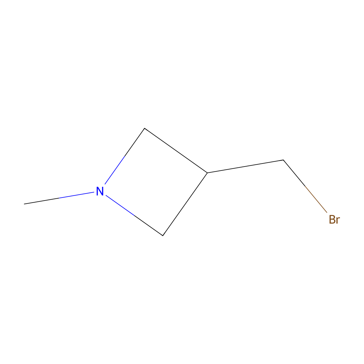 3-Bromomethyl-1-methylazetidine molecular structure, CAS 1357352-63-6
