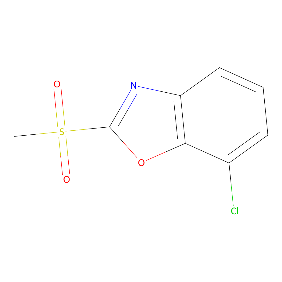 7-Chloro-2-methanesulfonyl-benzooxazole molecular structure, CAS 1357352-69-2