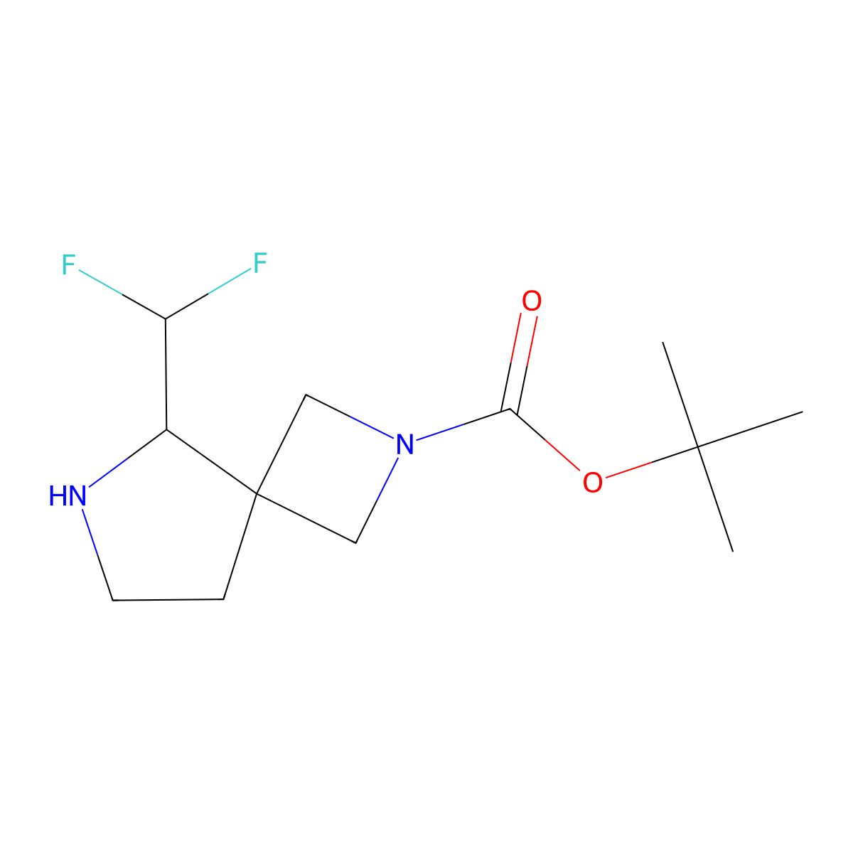 tert-Butyl 5-(difluoromethyl)-2,6-diazaspiro[3.4]octane-2-carboxylate molecular structure, CAS 1357352-75-0