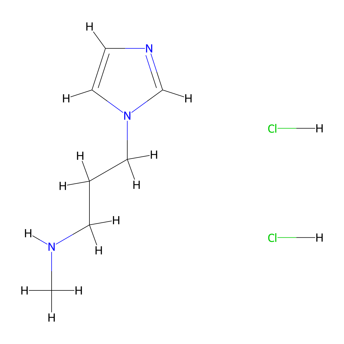 3-(1H-Imidazol-1-yl)-N-methylpropan-1-amine dihydrochloride molecular structure, CAS 1357353-01-5