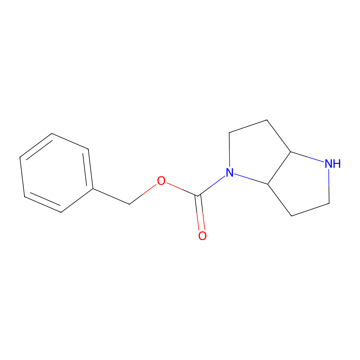 benzyl (3aS,6aR)-2,3,3a,5,6,6a-hexahydro-1H-pyrrolo[3,2-b]pyrrole-4-carboxylate molecular structure, CAS 1357353-10-6