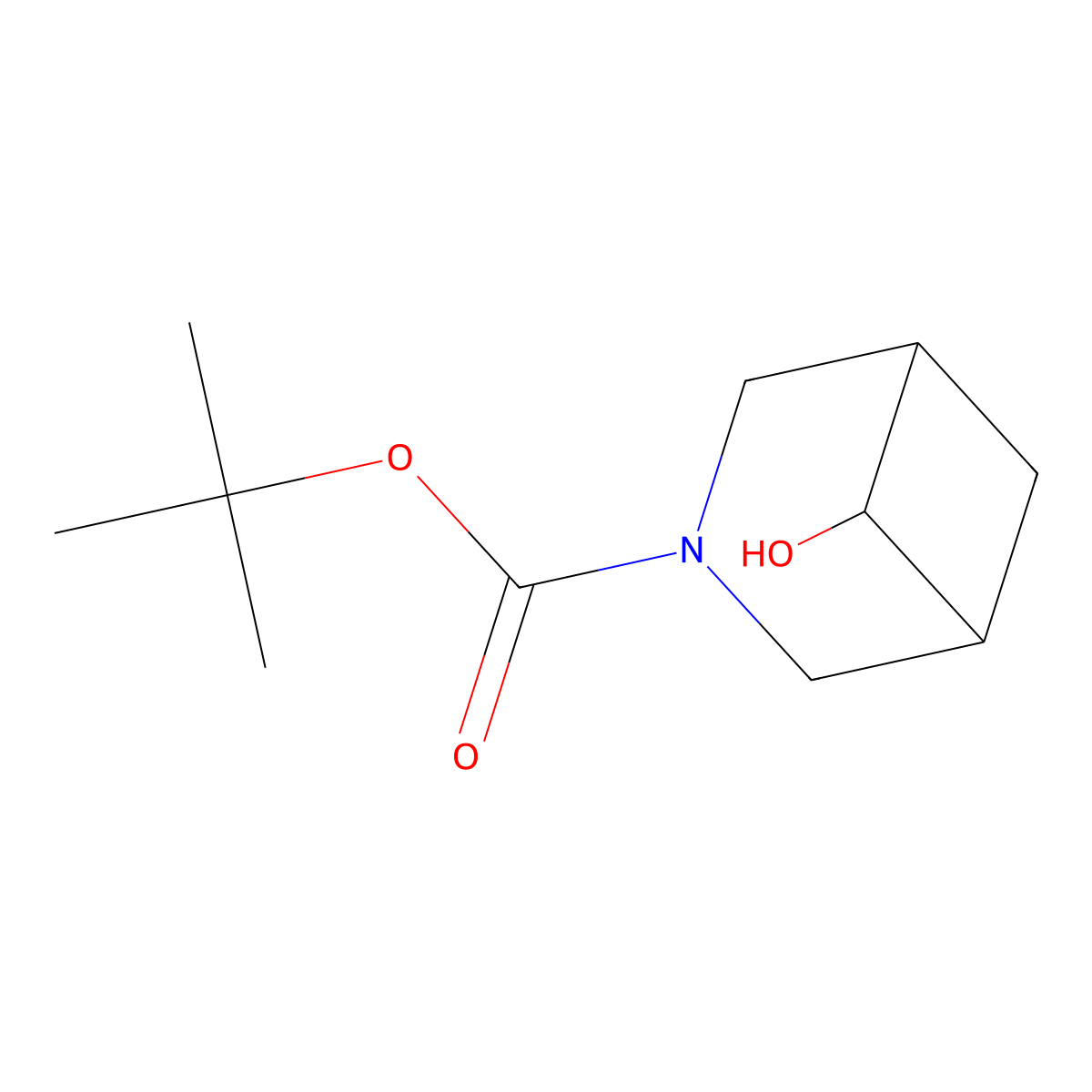 Tert-butyl 6-hydroxy-3-azabicyclo[3.1.1]heptane-3-carboxylate molecular structure, CAS 1357353-36-6