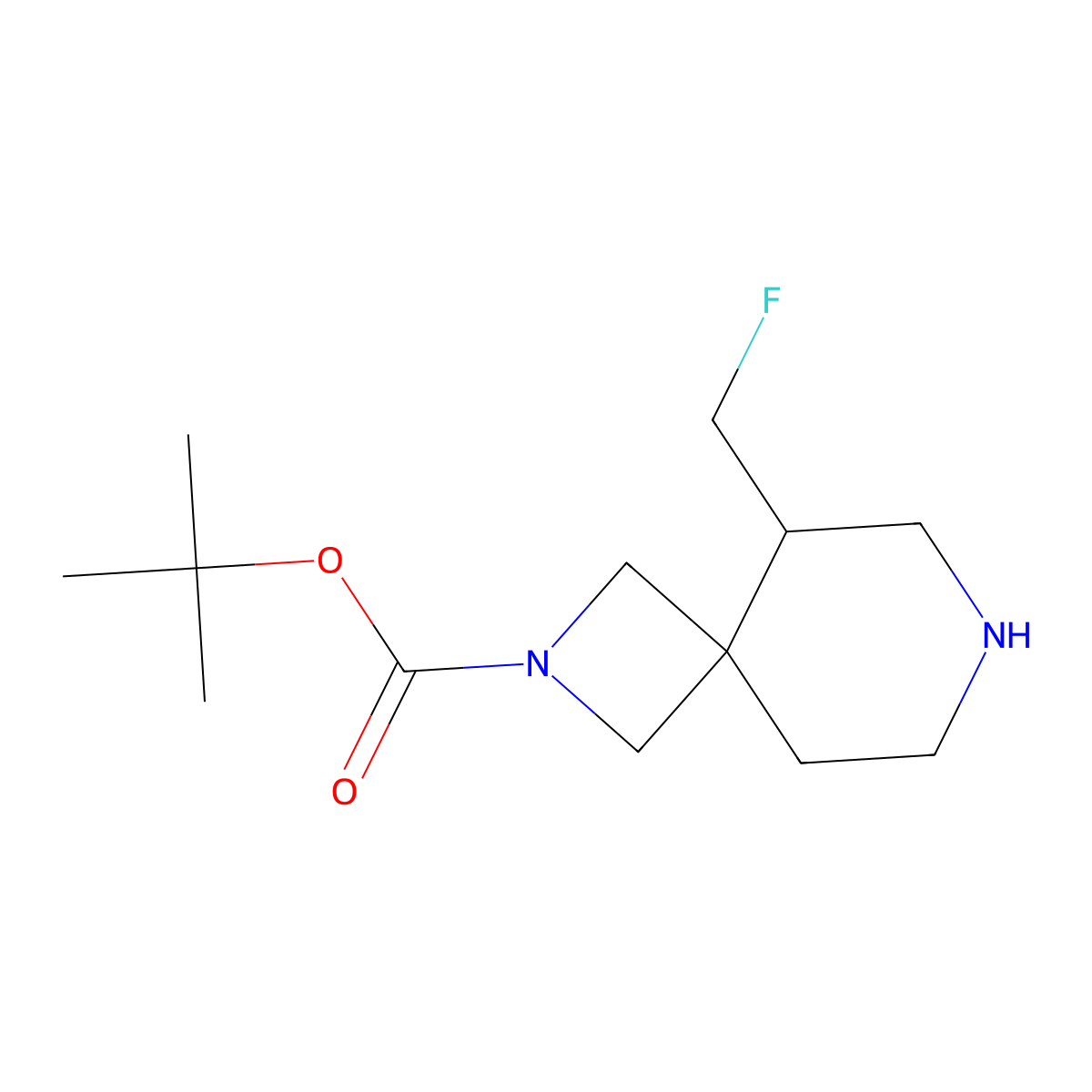 Tert-butyl 5-(fluoromethyl)-2,7-diazaspiro[3.5]nonane-2-carboxylate molecular structure, CAS 1357353-43-5