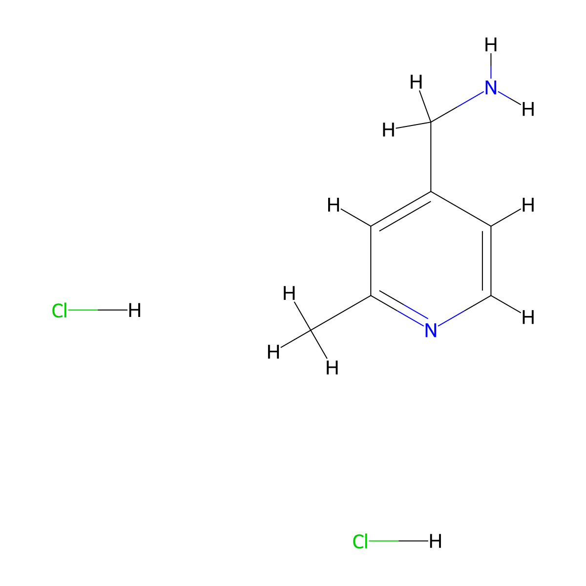 (2-Methylpyridin-4-yl)methanamine dihydrochloride molecular structure, CAS 1357353-58-2