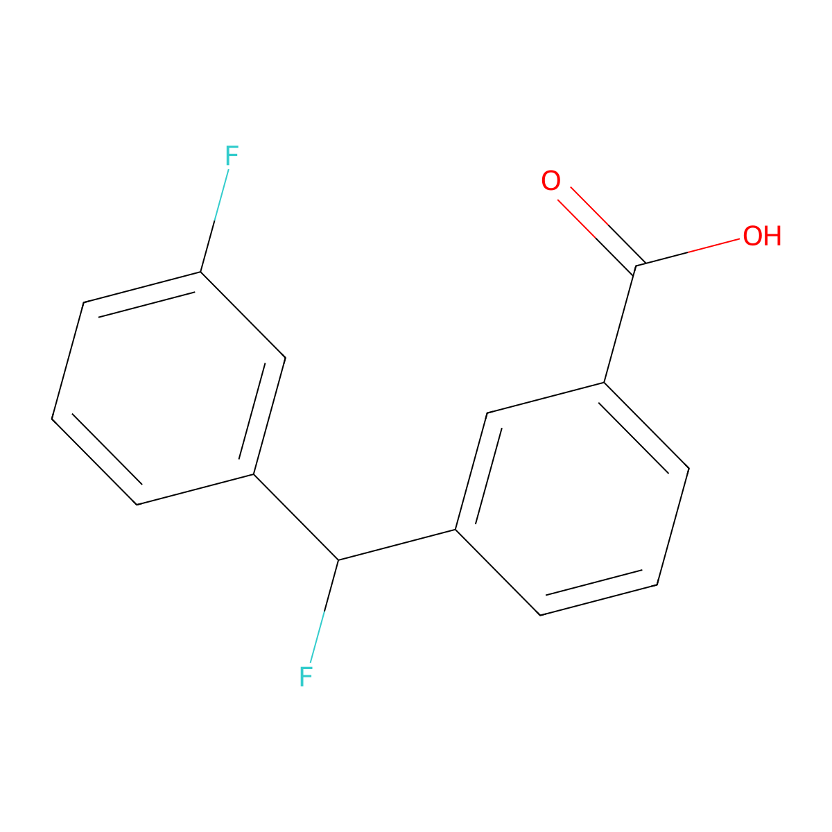 3-[Fluoro-(3-fluoro-phenyl)-methyl]-benzoic acid molecular structure, CAS 1357353-84-4