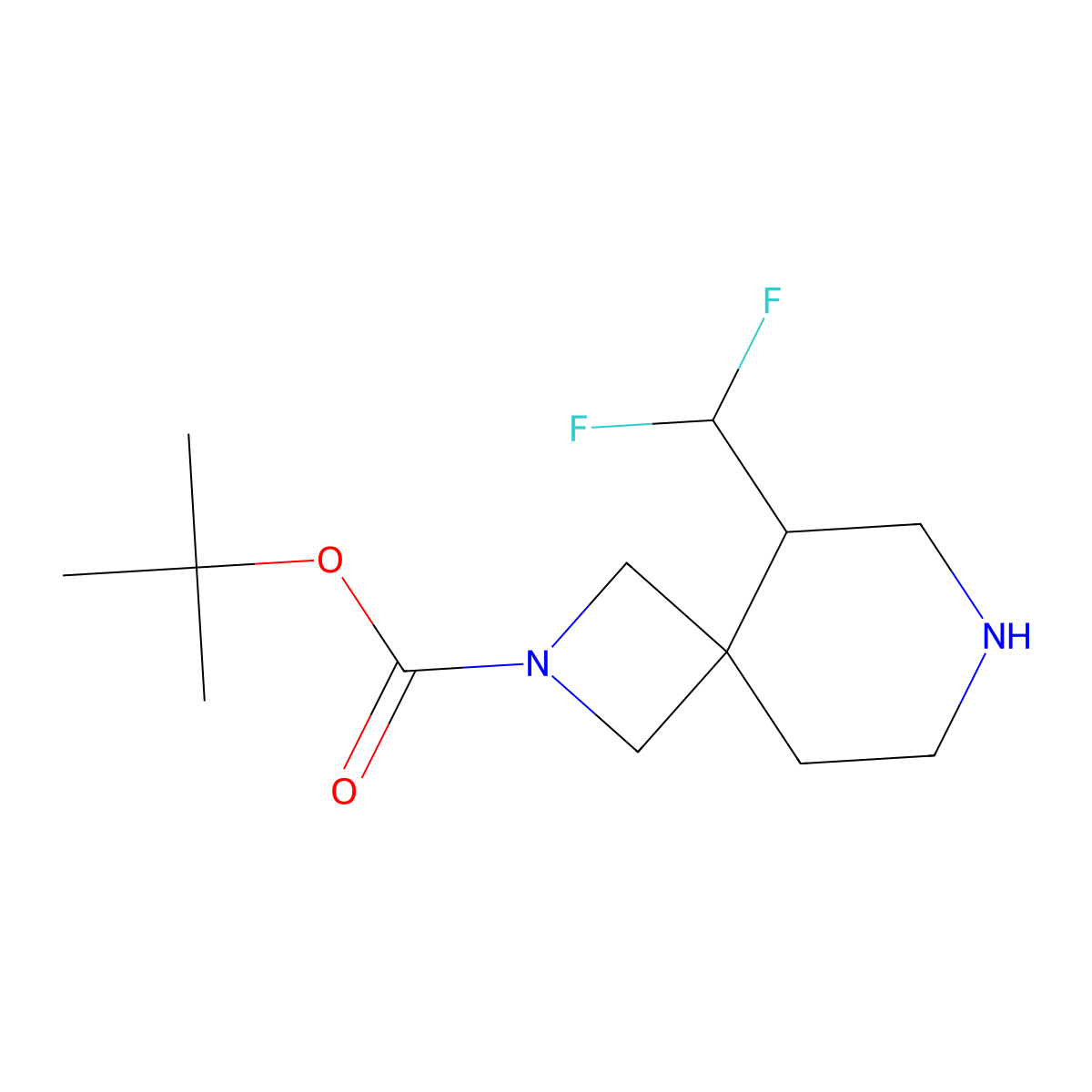tert-Butyl 5-(difluoromethyl)-2,7-diazaspiro[3.5]nonane-2-carboxylate molecular structure, CAS 1357353-93-5