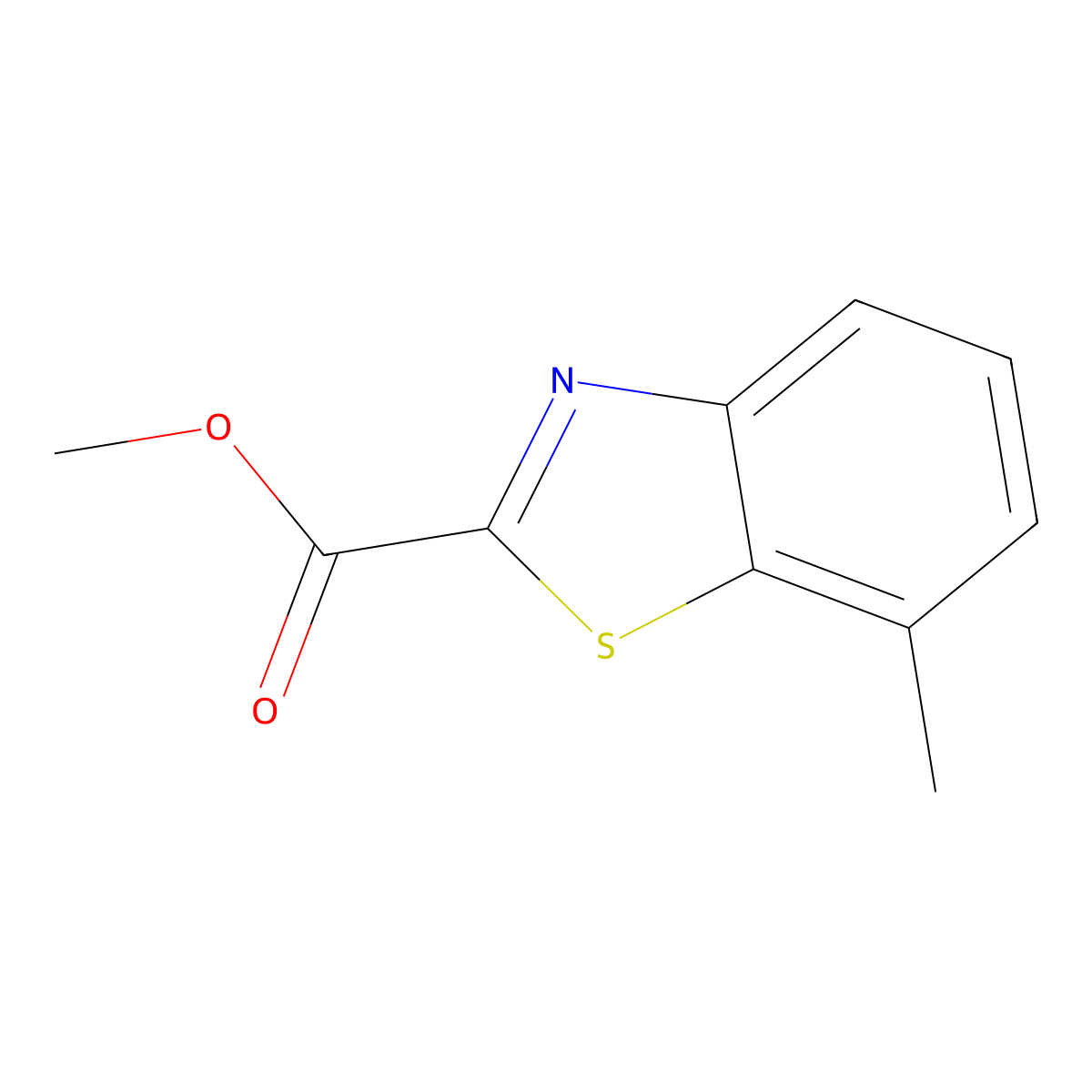 7-Methyl-benzothiazole-2-carboxylic acid methyl ester molecular structure, CAS 1357354-09-6
