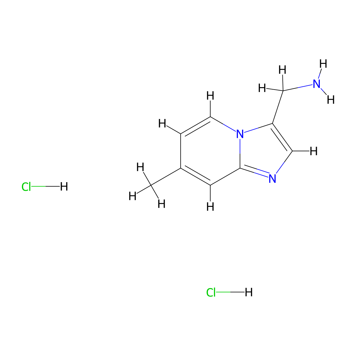 1-(7-Methylimidazo[1,2-A]pyridin-3-YL)methanamine dihydrochloride molecular structure, CAS 1357354-10-9