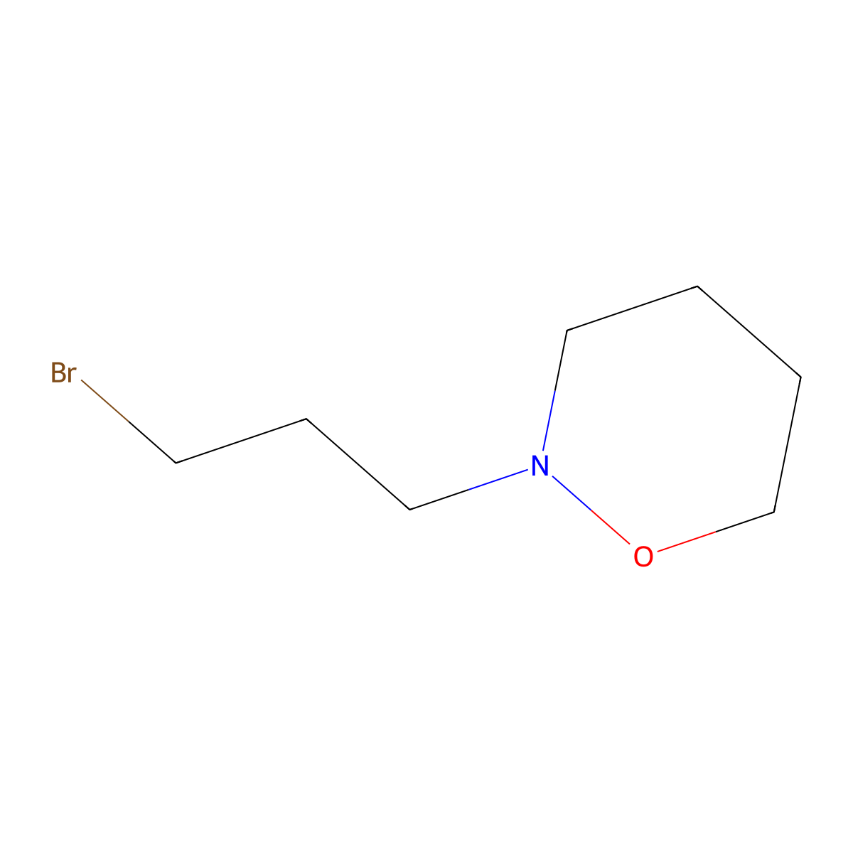 2-(3-Bromopropyl)-1,2-oxazinane molecular structure, CAS 1357354-19-8