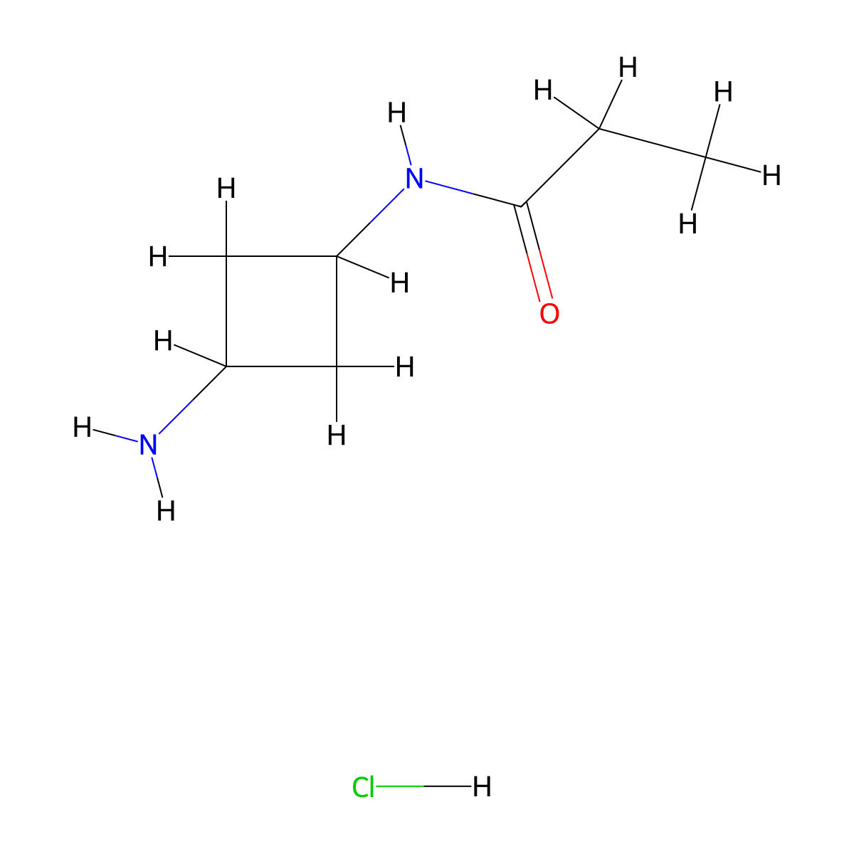 N-(3-AMINOCYCLOBUTYL)PROPANAMIDE hydrochloride molecular structure, CAS 1357354-54-1