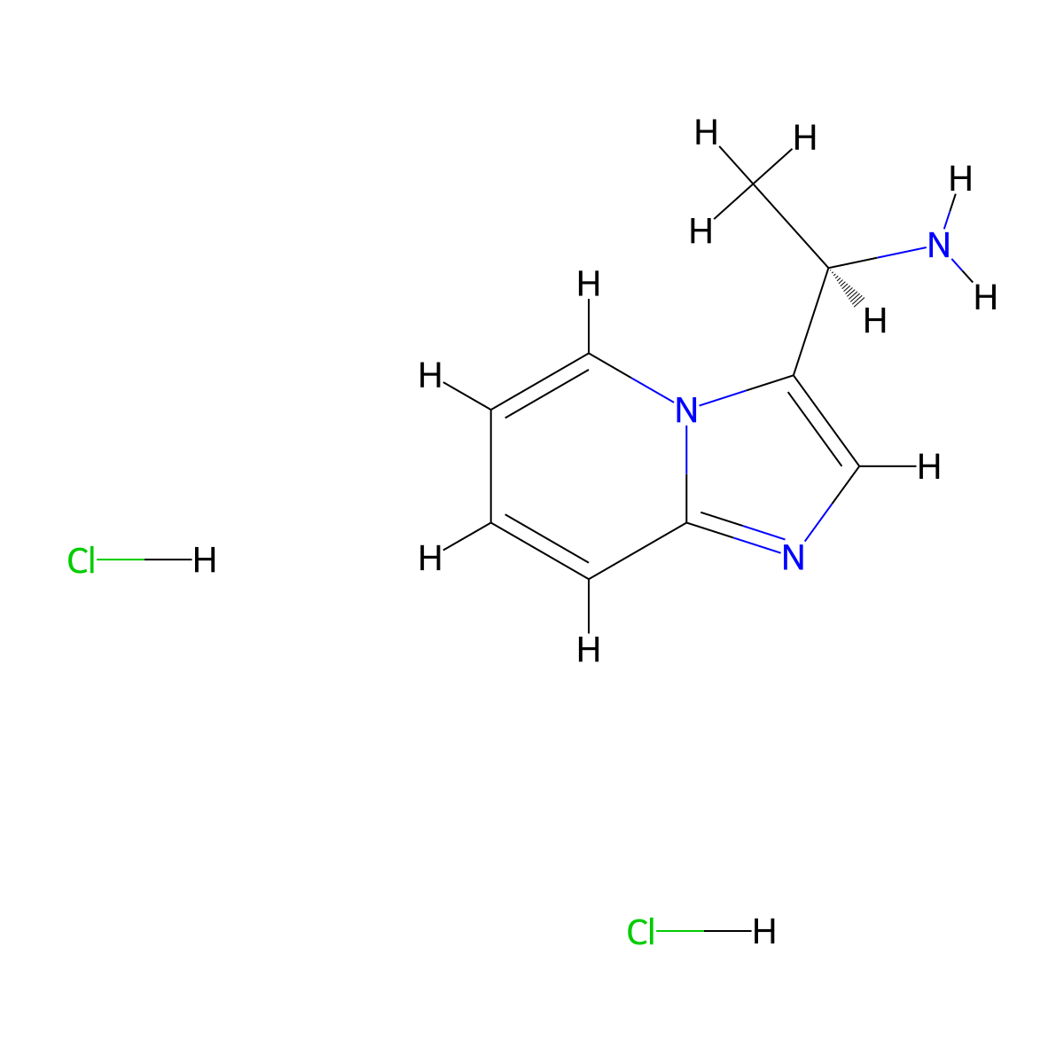 (-)-1-(Imidazo[1,2-a]pyridin-3-yl)ethanamine dihydrochloride molecular structure, CAS 1357354-71-2