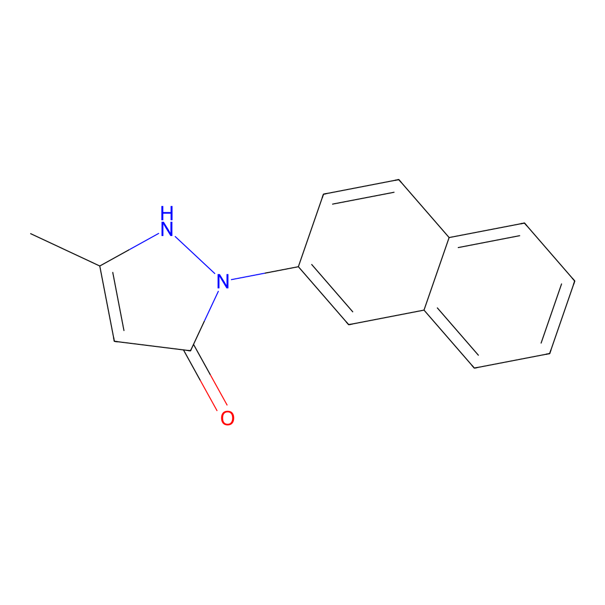 5-Methyl-2-(naphthalen-2-yl)-1,2-dihydro-3H-pyrazol-3-one molecular structure, CAS 1357362-21-0