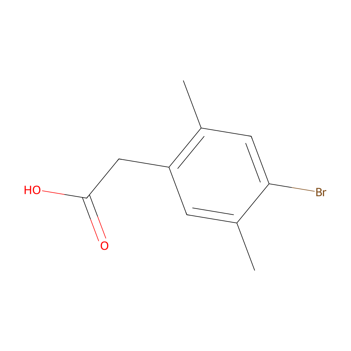 2-(4-Bromo-2,5-dimethylphenyl)acetic acid molecular structure, CAS 1357377-33-3