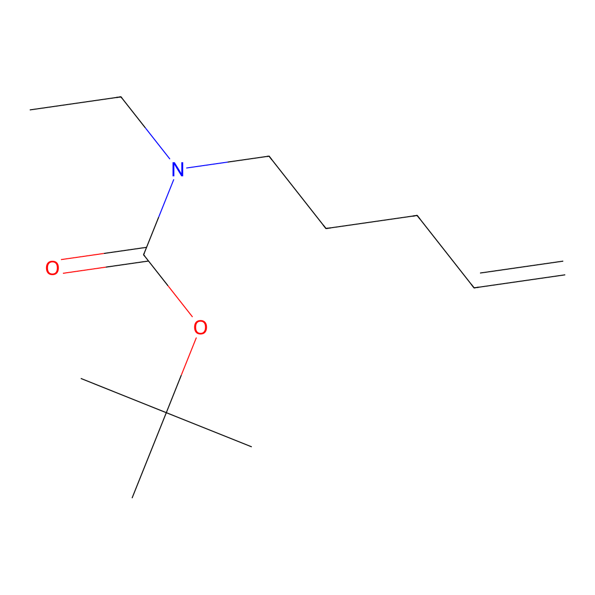 tert-butyl N-ethyl-N-(pent-4-en-1-yl)carbamate molecular structure, CAS 1357380-03-0