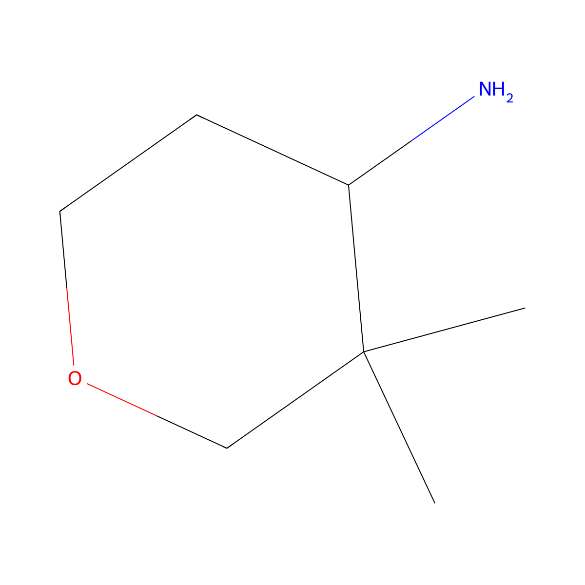 3,3-Dimethyloxan-4-amine molecular structure, CAS 1357396-54-3