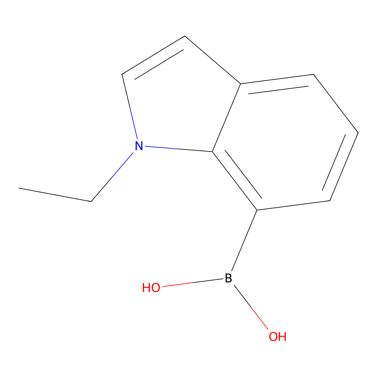 (1-Ethyl-1H-indol-7-yl)boronic acid molecular structure, CAS 1357396-83-8