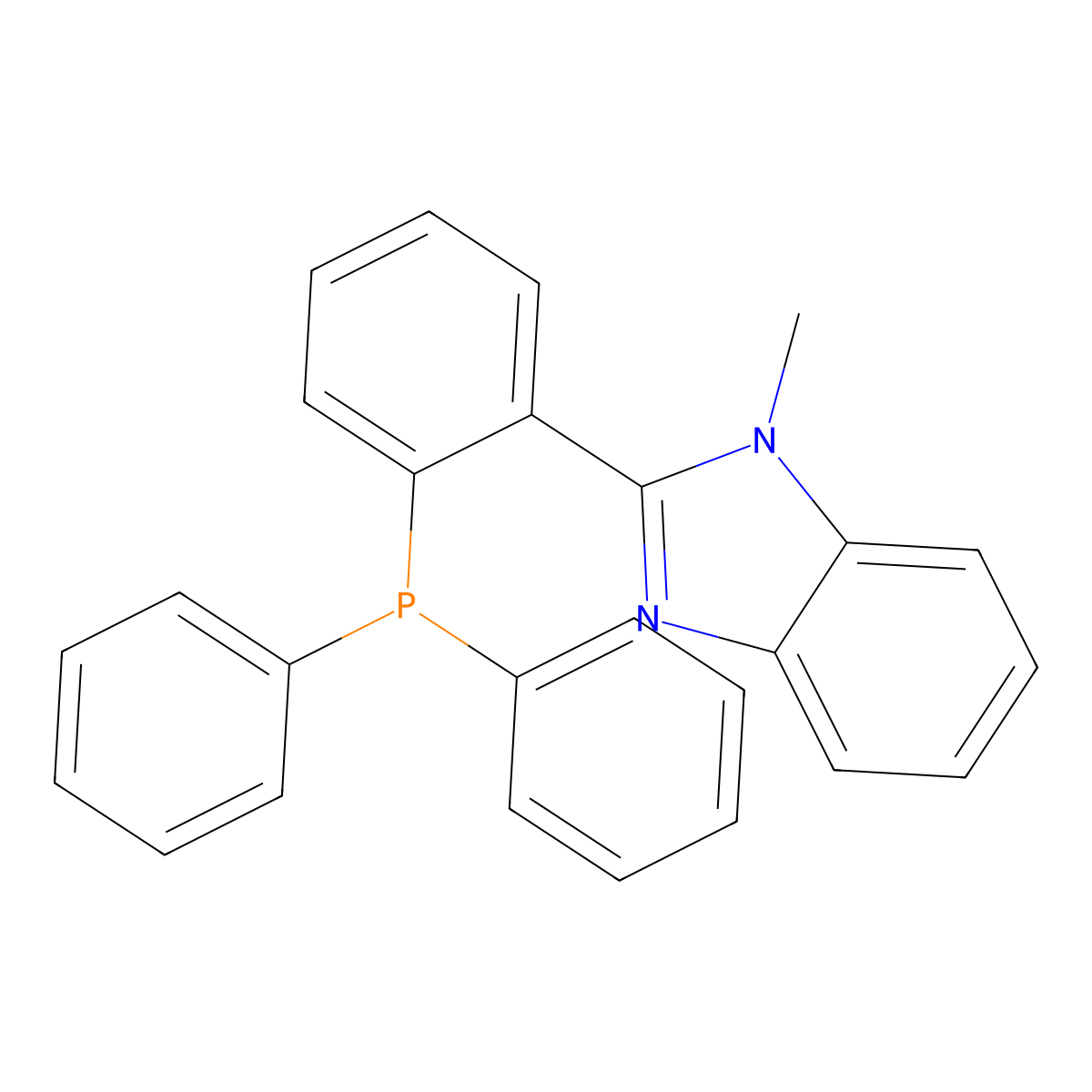1-Methyl-2-(2-diphenylphosphinophenyl)-1h-benzoimidazole molecular structure, CAS 1357398-59-4