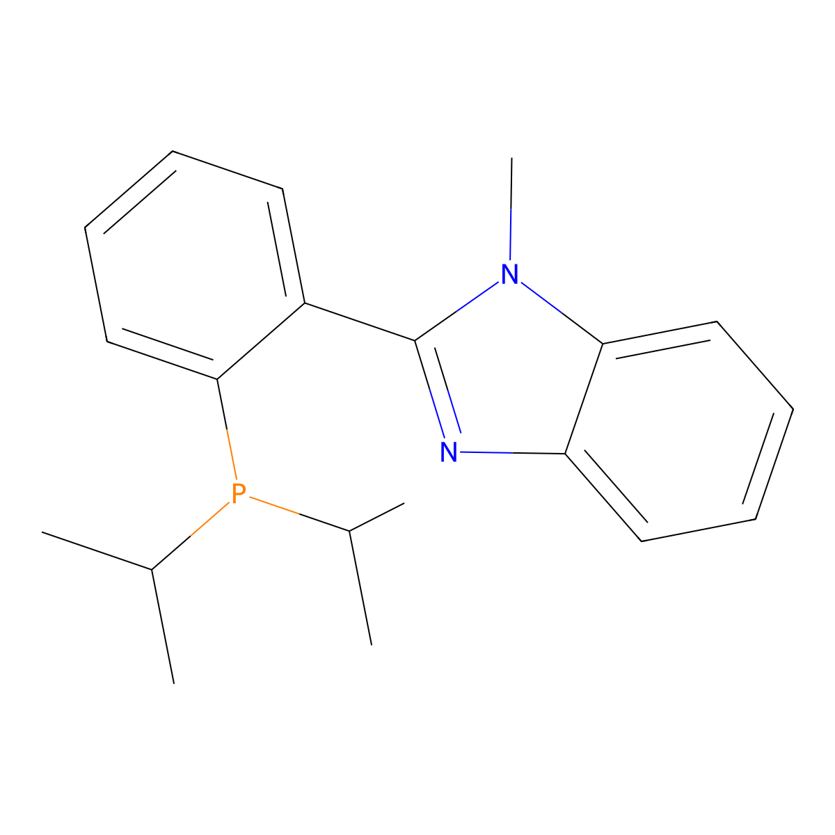 1-Methyl-2-(2-diisopropylphosphinophenyl)-1h-benzoimidazole molecular structure, CAS 1357398-61-8