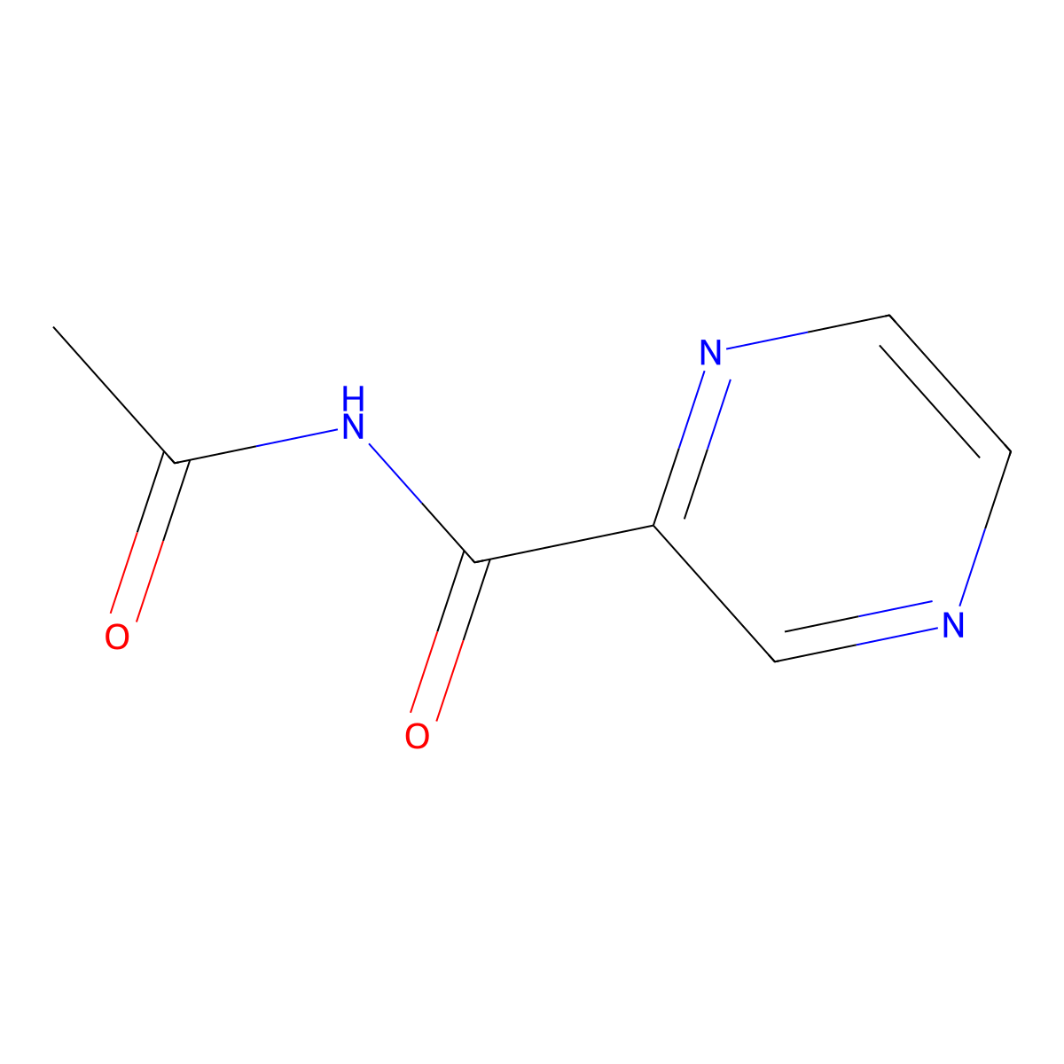 N-acetylpyrazine-2-carboxamide molecular structure, CAS 135742-53-9
